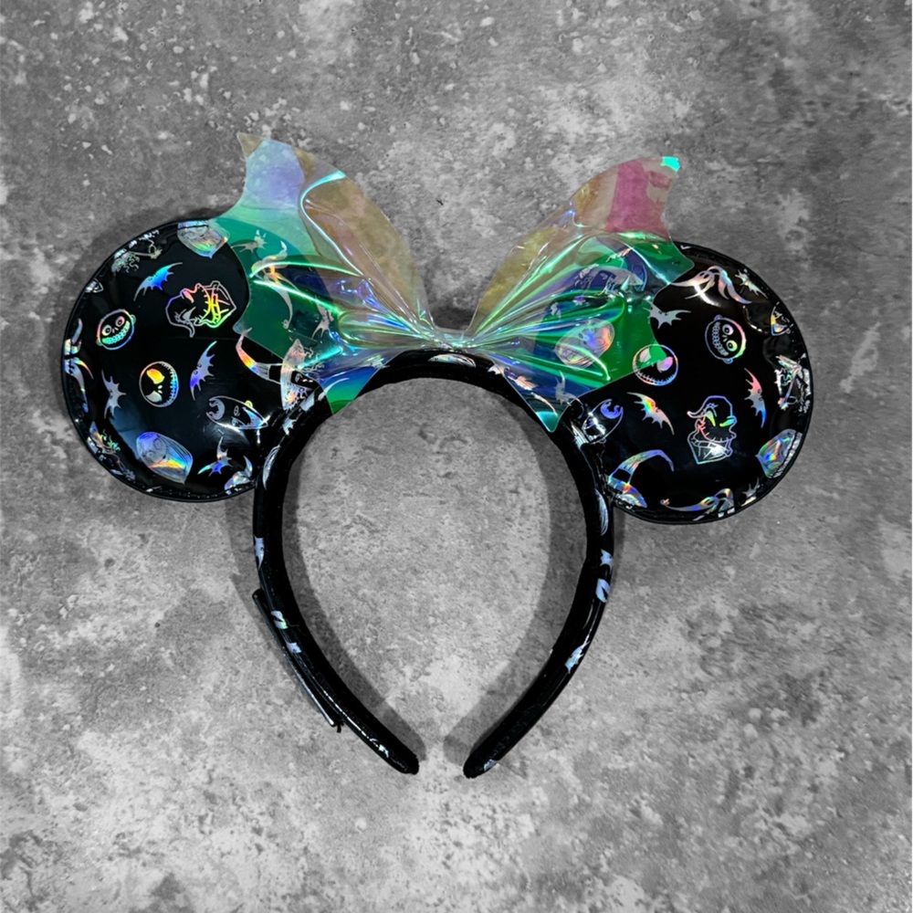Official LoungeFly Holographic Nightmare Before Christmas Minnie Mouse Ears